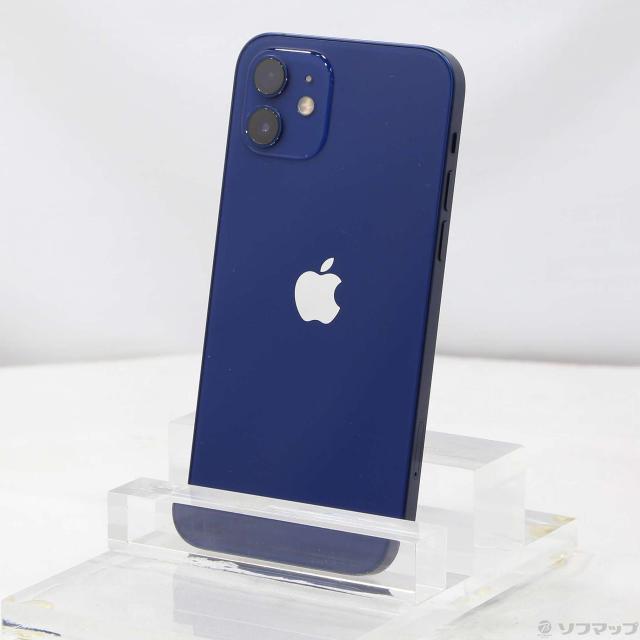 (中古)Apple iPhone12 64GB ブルー MGHR3J/A SIMフリー(377-ud)