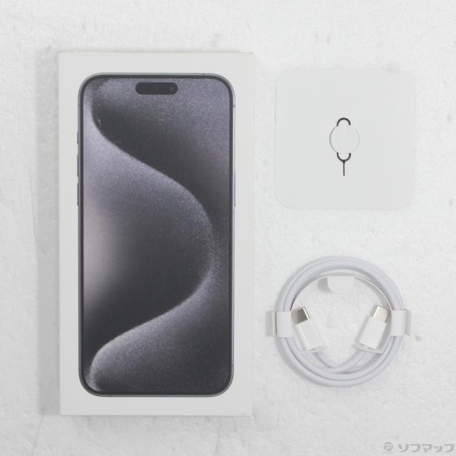 (中古)Apple iPhone15 Pro Max 256GB ブラックチタニウム MU6P3J/A SIMフリー(269-ud)