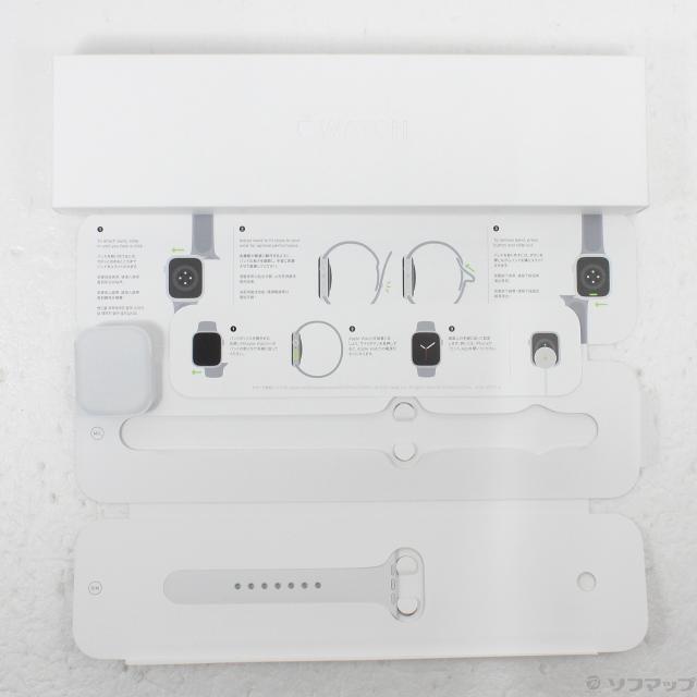 (中古)Apple Apple Watch Series 8 GPS + Cellular 45mm シルバーステンレススチールケース ホワイトスポーツバンド(297-ud)_4