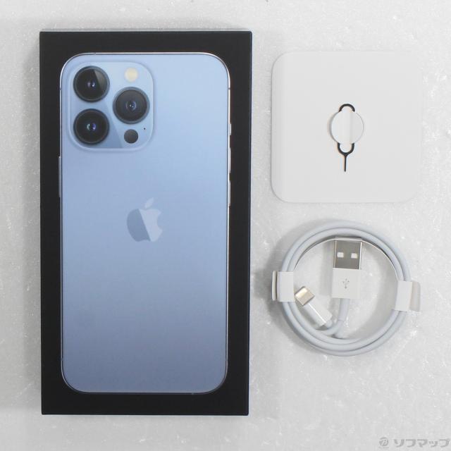 (中古)Apple iPhone13 Pro 128GB シエラブルー MLUK3J/A SIMフリー(305-ud)