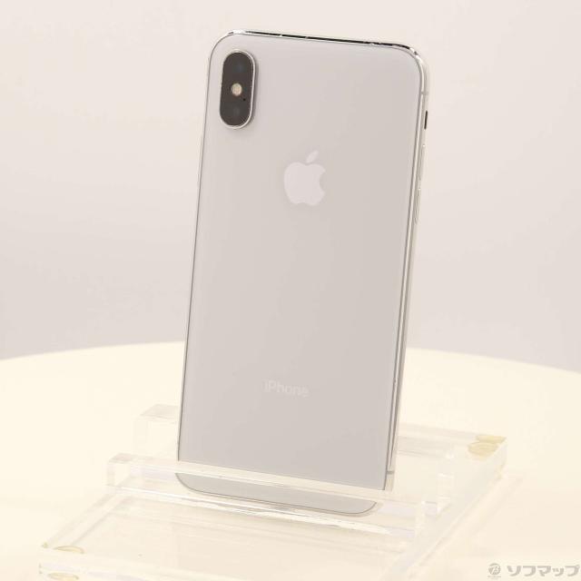 (中古)Apple iPhoneX 64GB シルバー MQAY2J/A SIMフリー(247-ud)