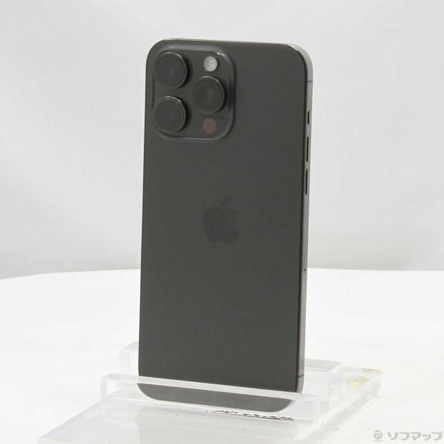 (中古)Apple iPhone15 Pro Max 256GB ブラックチタニウム MU6P3J/A SIMフリー(348-ud)