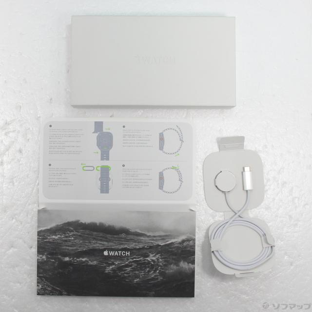 (中古)Apple Apple Watch Ultra GPS + Cellular 49mm チタニウムケース ミッドナイトオーシャンバンド(251-ud)_4