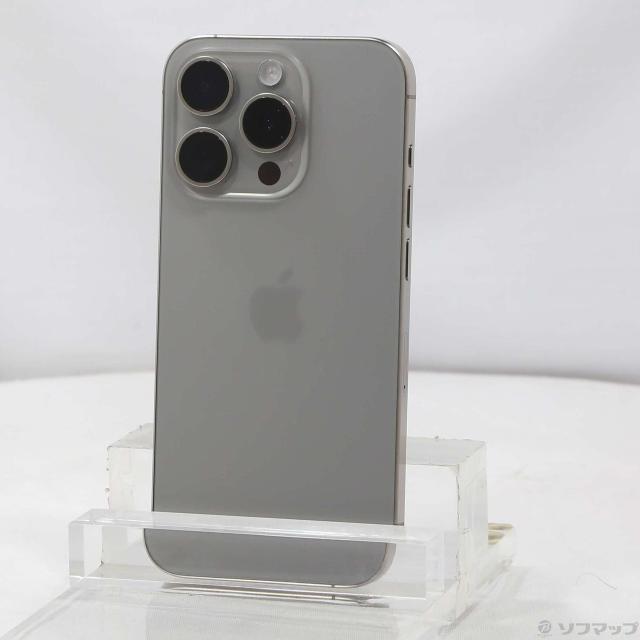 (中古)Apple iPhone15 Pro 256GB ナチュラルチタニウム MTUF3J/A SIMフリー(368-ud)