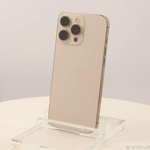 (中古)Apple iPhone16 Pro Max 256GB デザートチタニウム MYWJ3J/A SIMフリー(377-ud)
