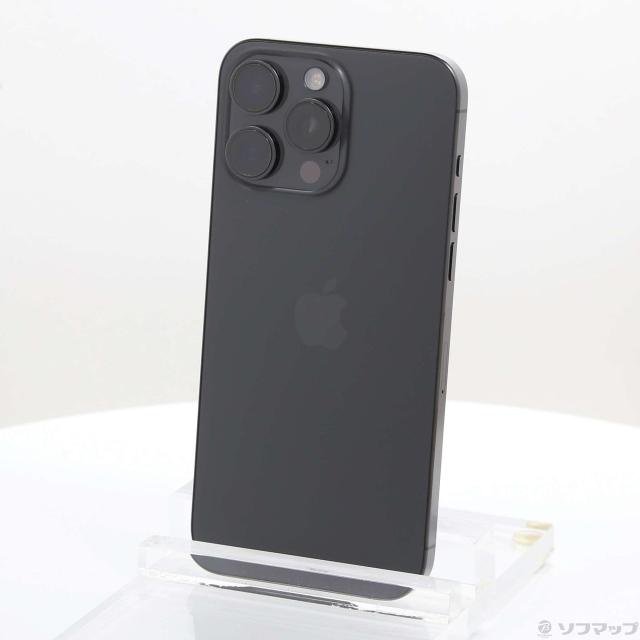 (中古)Apple iPhone15 Pro Max 256GB ブラックチタニウム MU6P3J/A SIMフリー(297-ud)
