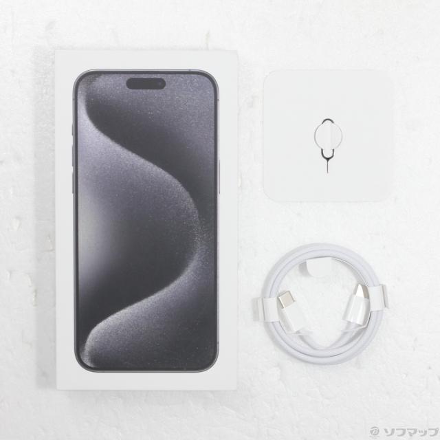 (中古)Apple iPhone15 Pro Max 256GB ブラックチタニウム MU6P3J/A SIMフリー(297-ud)
