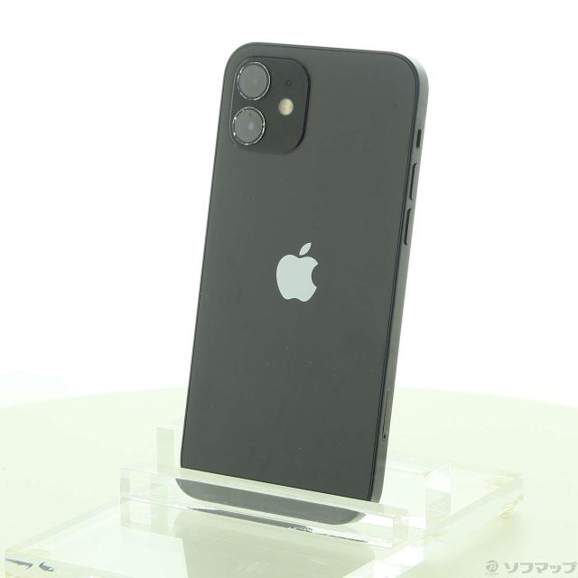 (中古)Apple iPhone12 64GB ブラック MGHN3J/A SIMフリー(258-ud)