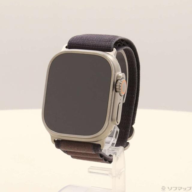 (中古)Apple Apple Watch Ultra 2 GPS + Cellular 49mm チタニウムケース インディゴアルパインループ(258-ud)
