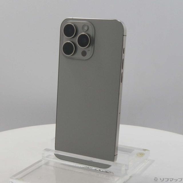 (中古)Apple iPhone15 Pro Max 256GB ナチュラルチタニウム MU6R3J/A SIMフリー(348-ud)