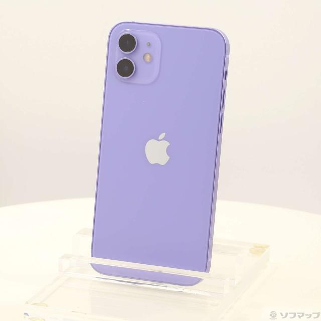 (中古)Apple iPhone12 128GB パープル MJNJ3J/A SIMフリー(295-ud)