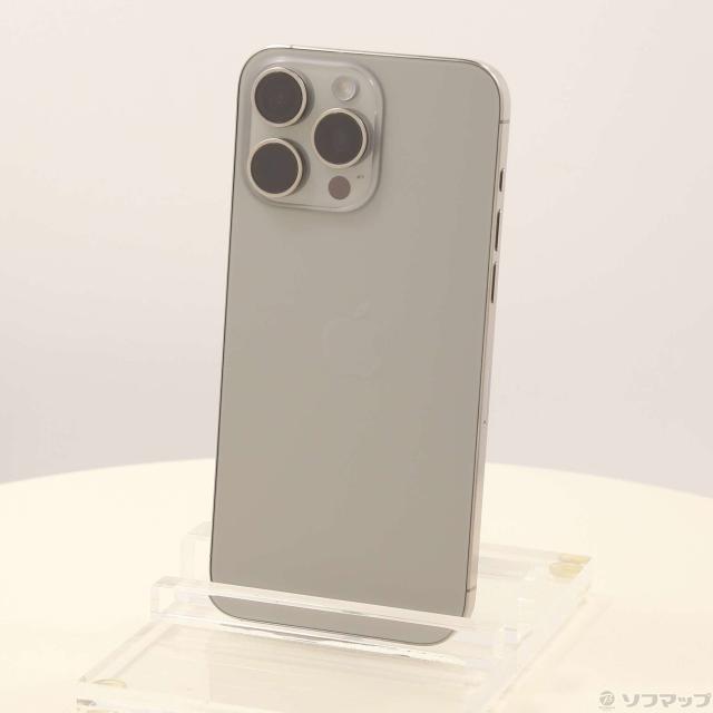 (中古)Apple iPhone15 Pro Max 256GB ナチュラルチタニウム MU6R3J/A SIMフリー(348-ud)