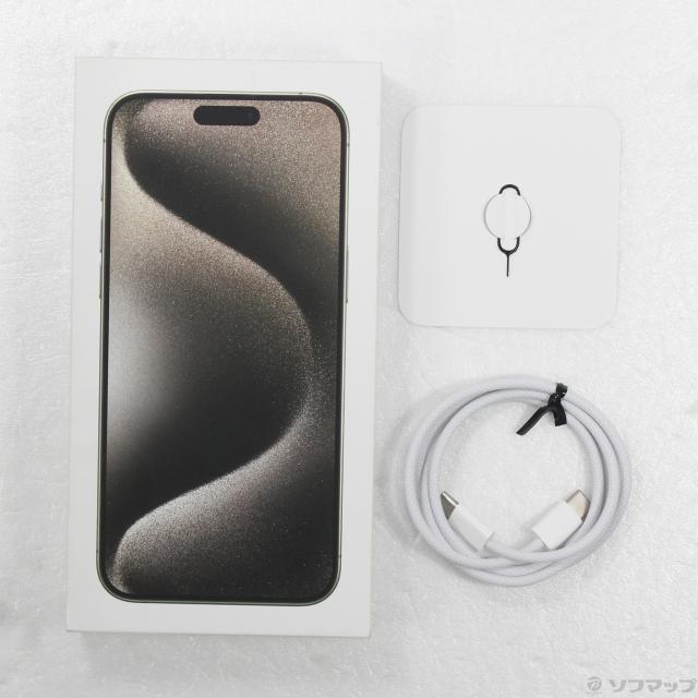 (中古)Apple iPhone15 Pro Max 256GB ナチュラルチタニウム MU6R3J/A SIMフリー(348-ud)