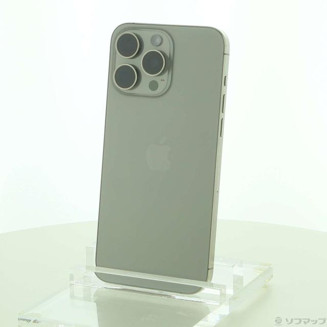 (中古)Apple iPhone15 Pro Max 256GB ナチュラルチタニウム MU6R3J/A SIMフリー(377-ud)