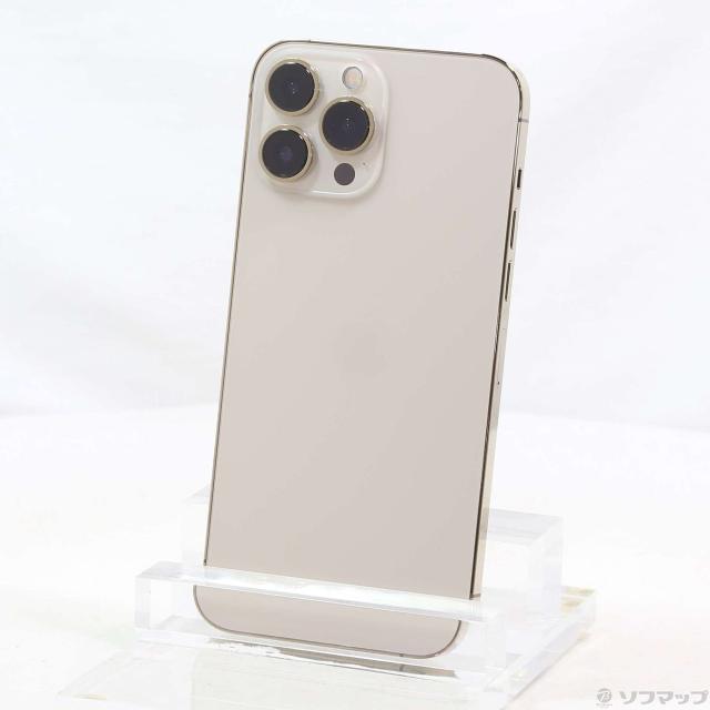 (中古)Apple iPhone13 Pro Max 128GB ゴールド MLJ63J/A SIMフリー(368-ud)