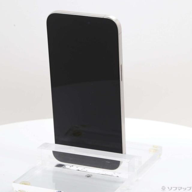 (中古)Apple iPhone15 Pro Max 256GB ホワイトチタニウム MU6Q3J/A SIMフリー(368-ud)
