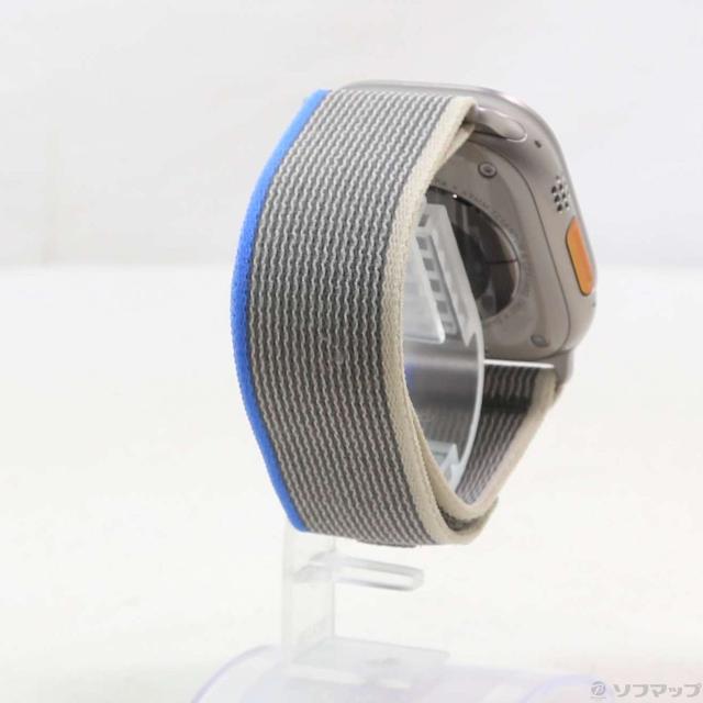 (中古)Apple Apple Watch Ultra GPS + Cellular 49mm チタニウムケース ブルー/グレイトレイルループ(368-ud)_2