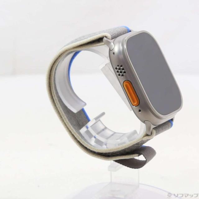 (中古)Apple Apple Watch Ultra GPS + Cellular 49mm チタニウムケース ブルー/グレイトレイルループ(368-ud)_3