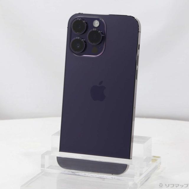 中古)Apple iPhone14 Pro Max 256GB ディープパープル MQ9E3J/A SIM 