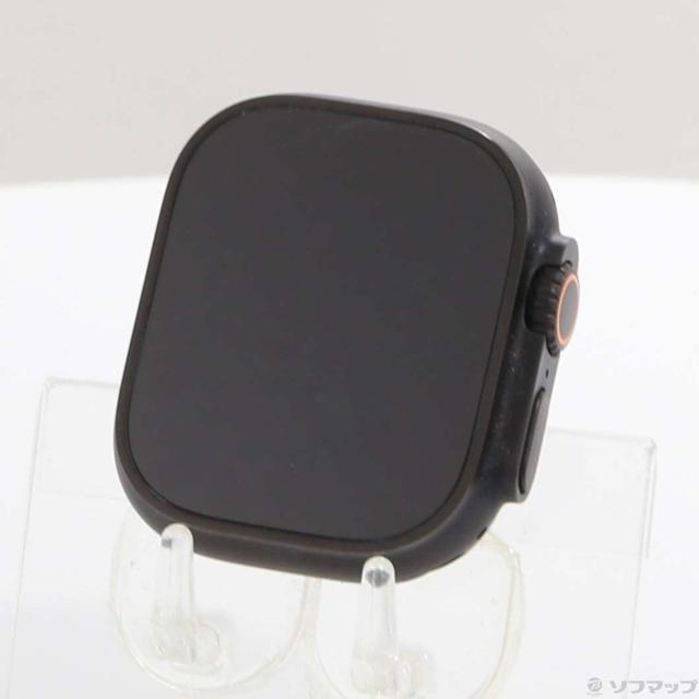(中古)Apple Apple Watch Ultra 2 GPS + Cellular 49mm ブラックチタニウムケース バンド無し(377-ud)