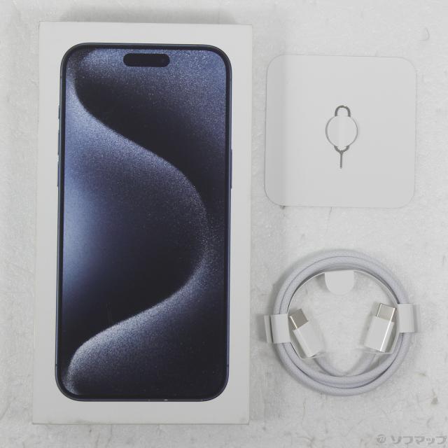(中古)Apple iPhone15 Pro Max 256GB ブルーチタニウム MU6T3J/A SIMフリー(269-ud)