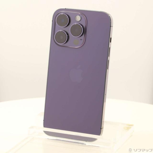 (中古)Apple iPhone14 Pro 256GB ディープパープル NQ1E3J/A SIMフリー (ネットワーク利用制限▲)(258-ud)