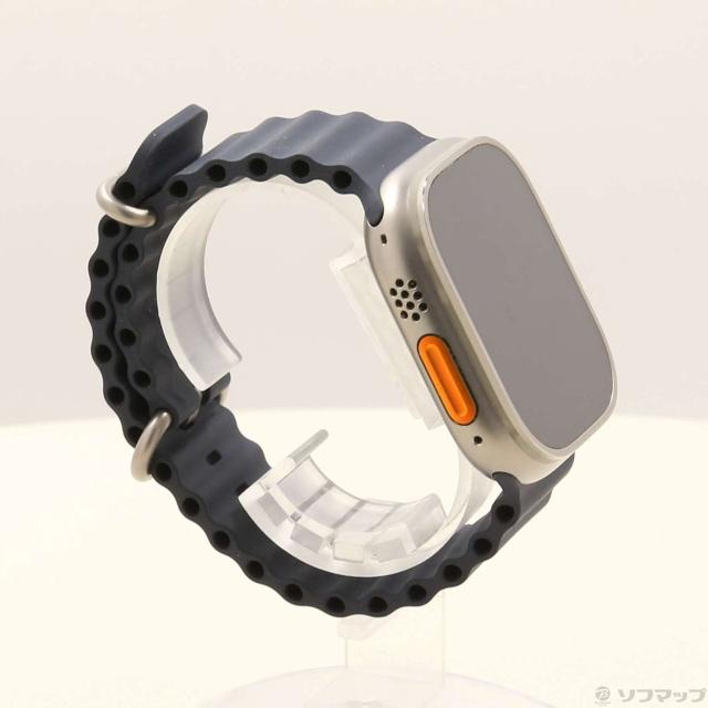 (中古)Apple Apple Watch Ultra GPS + Cellular 49mm チタニウムケース ミッドナイトオーシャンバンド(377-ud)_3