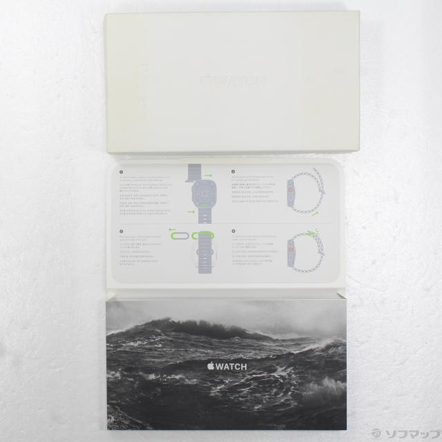(中古)Apple Apple Watch Ultra GPS + Cellular 49mm チタニウムケース ミッドナイトオーシャンバンド(377-ud)_4