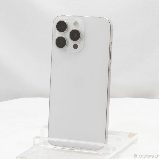 (中古)Apple iPhone15 Pro Max 256GB ホワイトチタニウム MU6Q3J/A SIMフリー(297-ud)