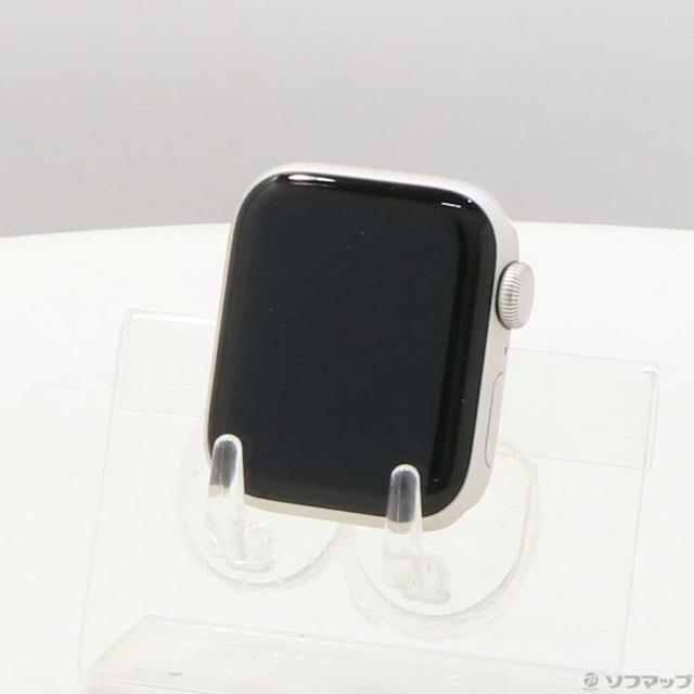 (中古)Apple (展示品) Apple Watch SE 第2世代 GPS 40mm スターライトアルミニウムケース バンド無し DEMO品(348-ud)