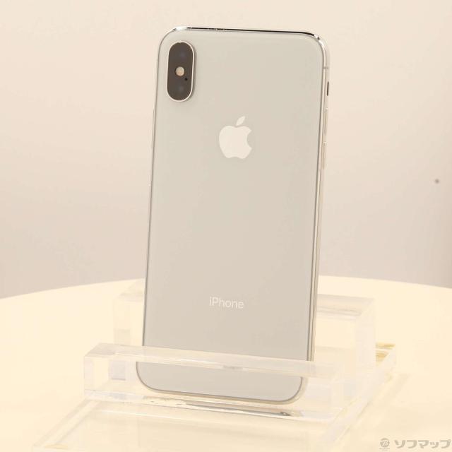 (中古)Apple iPhoneX 64GB シルバー MQAY2J/A SIMフリー(247-ud)