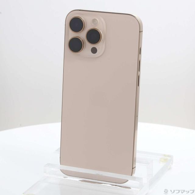 (中古)Apple iPhone16 Pro Max 256GB デザートチタニウム MYWJ3J/A SIMフリー(377-ud)