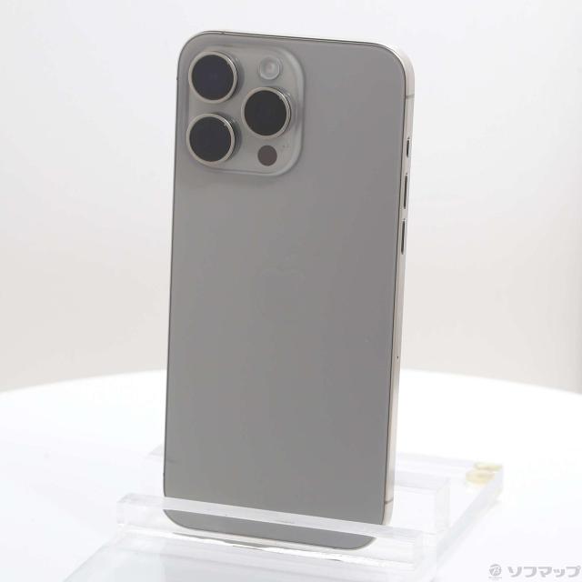 (中古)Apple iPhone15 Pro Max 256GB ナチュラルチタニウム MU6R3J/A SIMフリー(276-ud)