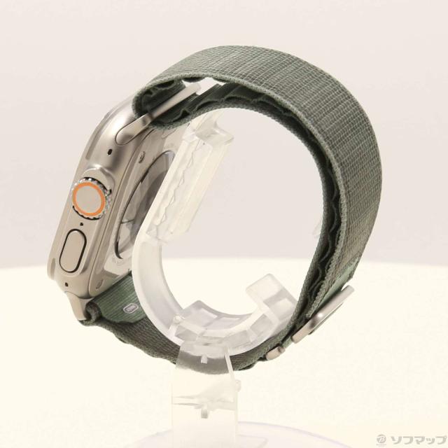 (中古)Apple Apple Watch Ultra GPS + Cellular 49mm チタニウムケース グリーンアルパインループ(377-ud)_1