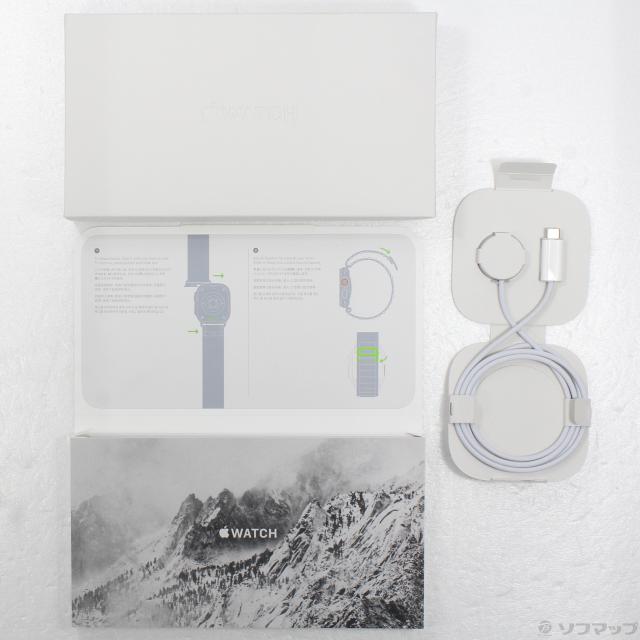 (中古)Apple Apple Watch Ultra GPS + Cellular 49mm チタニウムケース グリーンアルパインループ(377-ud)_4