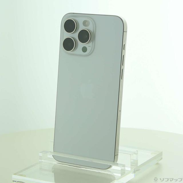 (中古)Apple iPhone15 Pro Max 256GB ホワイトチタニウム MU6Q3J/A SIMフリー(377-ud)