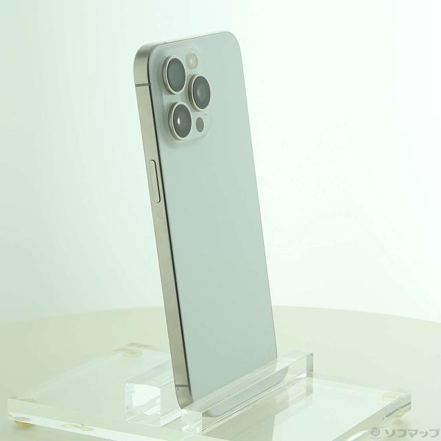 (中古)Apple iPhone15 Pro Max 256GB ホワイトチタニウム MU6Q3J/A SIMフリー(377-ud)