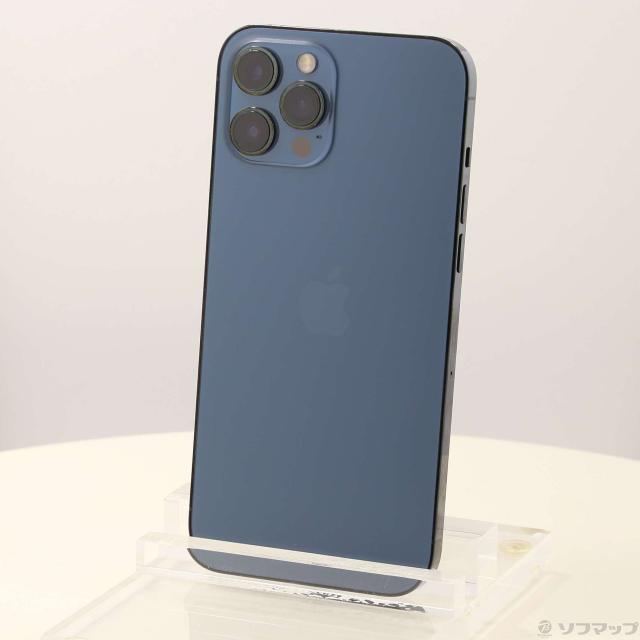 (中古)Apple iPhone12 Pro Max 256GB パシフィックブルー MGD23J/A SIMフリー(377-ud)