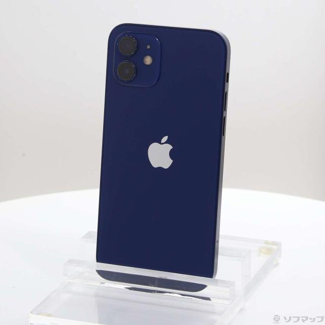 (中古)Apple iPhone12 256GB ブルー MGJ33J/A SIMフリー(348-ud)