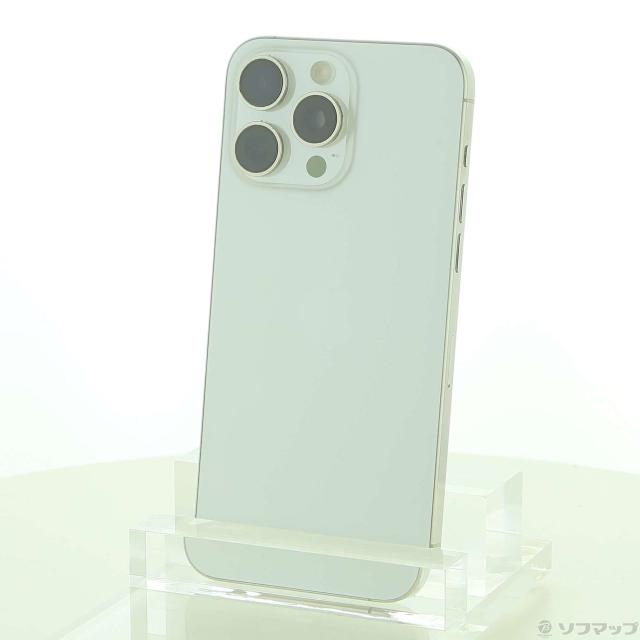 (中古)Apple iPhone15 Pro Max 256GB ホワイトチタニウム MU6Q3J/A SIMフリー(305-ud)