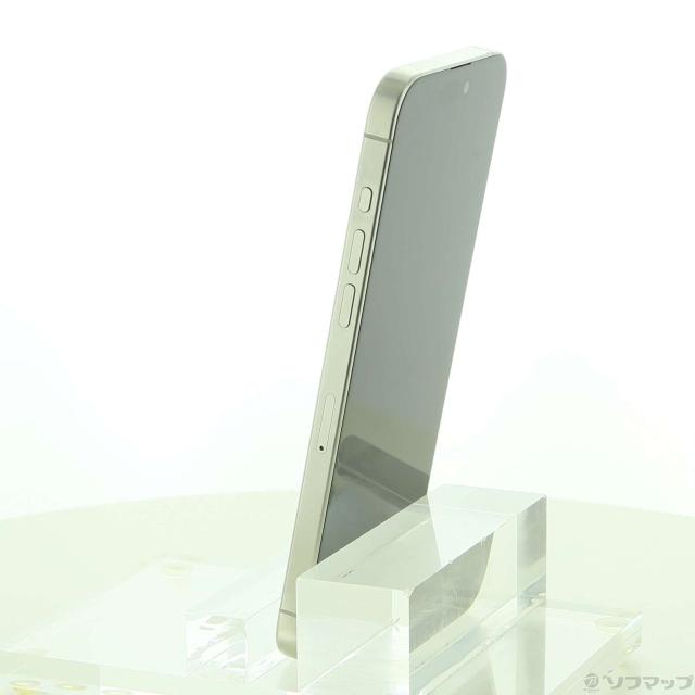 (中古)Apple iPhone15 Pro Max 256GB ホワイトチタニウム MU6Q3J/A SIMフリー(305-ud)