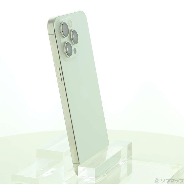 (中古)Apple iPhone15 Pro Max 256GB ホワイトチタニウム MU6Q3J/A SIMフリー(305-ud)