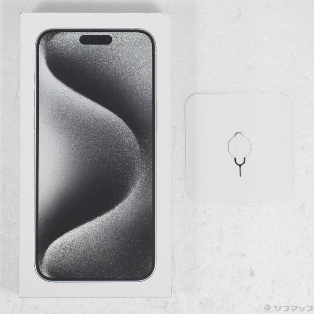 (中古)Apple iPhone15 Pro Max 256GB ホワイトチタニウム MU6Q3J/A SIMフリー(305-ud)