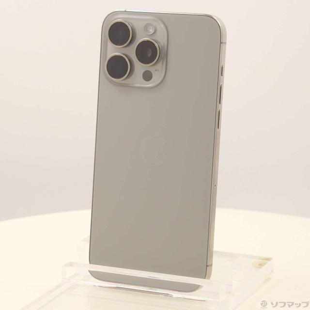 (中古)Apple iPhone15 Pro Max 256GB ナチュラルチタニウム MU6R3J/A SIMフリー(251-ud)