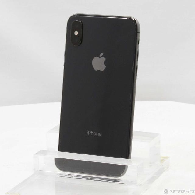 (中古)Apple iPhoneX 256GB スペースグレイ NQC12J/A SIMフリー(247-ud)