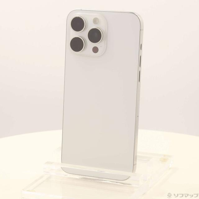 (中古)Apple iPhone15 Pro Max 256GB ホワイトチタニウム MU6Q3J/A SIMフリー(269-ud)