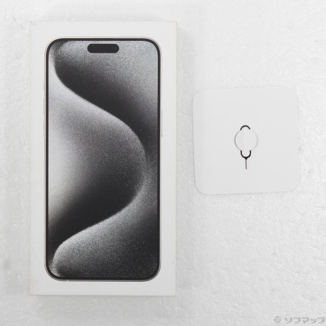 (中古)Apple iPhone15 Pro Max 256GB ホワイトチタニウム MU6Q3J/A SIMフリー(269-ud)