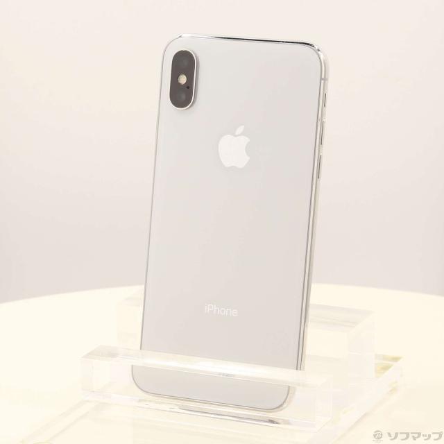 (中古)Apple iPhoneX 64GB シルバー MQAY2J/A SIMフリー(247-ud)