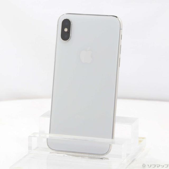 (中古)Apple iPhoneX 64GB シルバー MQAY2J/A SIMフリー(262-ud)