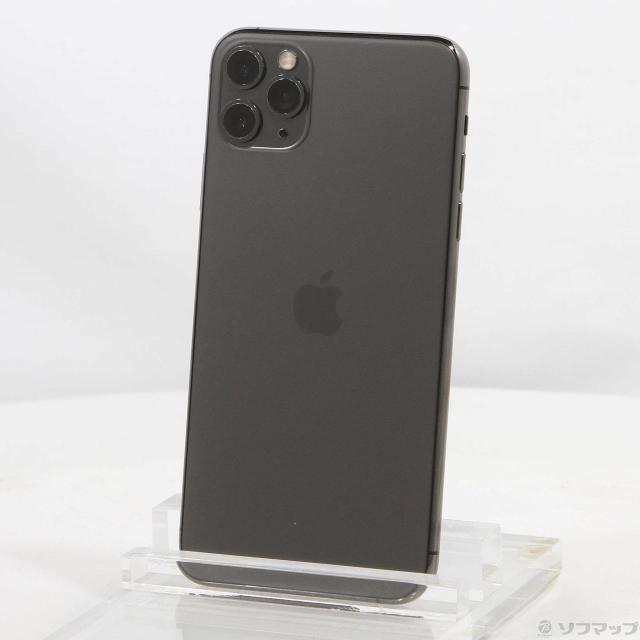 (中古)Apple iPhone11 Pro Max 64GB スペースグレイ MWHD2J/A SIMフリー(297-ud)